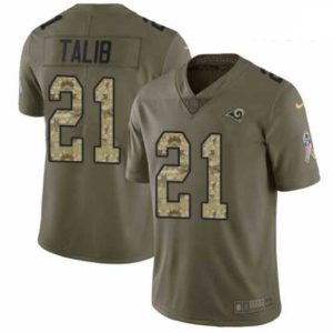 Exceptional Nike Los Angeles Rams 21 Aqib Talib Limited OliveCamo 2017 Salute to Service NFL Jersey