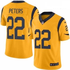 Marvelous Nike Los Angeles Rams 22 Marcus Peters Limited Gold Rush Vapor Untouchable NFL Jersey
