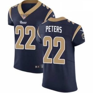 Exquisite Nike Los Angeles Rams 22 Marcus Peters Navy Blue Team Color Vapor Untouchable Elite Player NFL Jersey