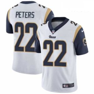 High quality Nike Los Angeles Rams 22 Marcus Peters White Vapor Untouchable Limited Player NFL Jersey