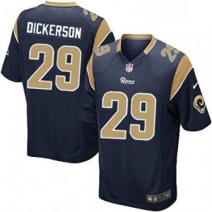 Exceptional Nike Los Angeles Rams 29 Eric Dickerson Game Navy Blue Team Color NFL Jersey