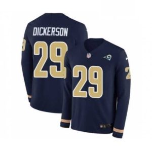 Marvelous Nike Los Angeles Rams 29 Eric Dickerson Limited Navy Blue Therma Long Sleeve NFL Jersey