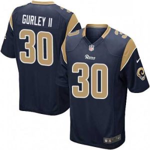 Exceptional Nike Los Angeles Rams 30 Todd Gurley Game Navy Blue Team Color NFL Jersey