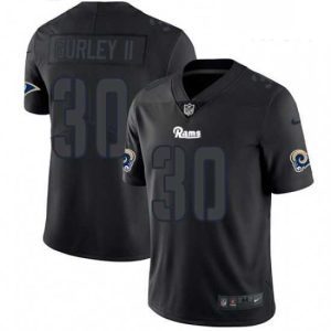 Superior Nike Los Angeles Rams 30 Todd Gurley II Limited Black Rush Impact NFL Jersey