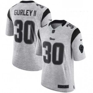 Marvelous Nike Los Angeles Rams 30 Todd Gurley Limited Gray Gridiron II NFL Jersey