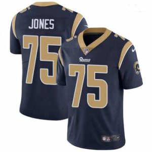 Exquisite Nike Los Angeles Rams #75 Deacon Jones Navy Blue Team Color Vapor Untouchable Limited Player NFL Jersey
