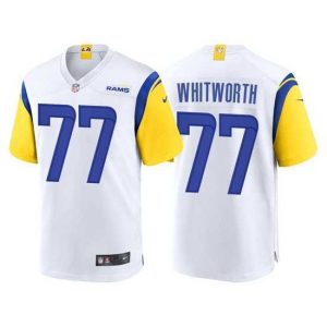 Premium Nike Los Angeles Rams 77 Andrew Whitworth White Vapor Untouchable Limited Jersey