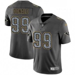 High quality Nike Los Angeles Rams 99 Aaron Donald Gray Static Vapor Untouchable Limited NFL Jersey