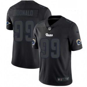 Outstanding Nike Los Angeles Rams 99 Aaron Donald Limited Black Rush Impact NFL Jersey