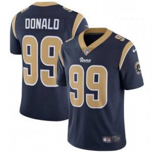 Superb Nike Los Angeles Rams 99 Aaron Donald Navy Blue Team Color Vapor Untouchable Limited Player NFL Jersey