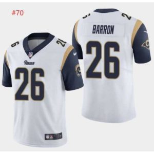 Outstanding Nike Los Angeles Rams Alex Barron White Vapor Untouchable Limited Jersey
