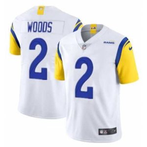 High quality Nike Rams 10 Cooper Kupp White Yellow Vapor Untouchable Limited Jersey