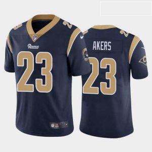 Superb Nike Rams 23 Cam Akers Blue Vapor Limtited Jersey