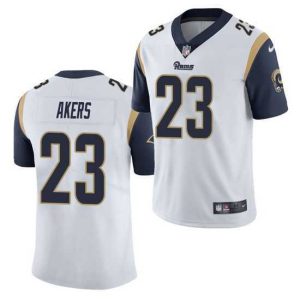 Exquisite Nike Rams 23 Cam Akers White Vapor Limtited Jersey