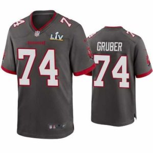 Outstanding Paul Gruber Buccaneers Pewter Super Bowl Lv Game Jersey