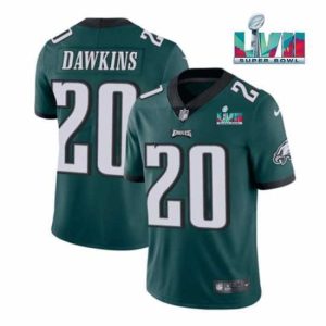 Marvelous Philadelphia Eagles 20 Brian Dawkins Green Super Bowl LVII Patch Vapor Untouchable Limited Stitched Jersey
