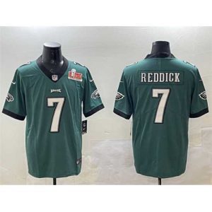 High quality Philadelphia Eagles 7 Haason Reddick Green 2025 Super Bowl LIX Patch Vapor Untouchable Limited Stitched Football Jersey