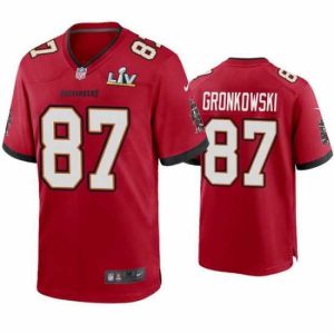 Gorgeous Rob Gronkowski Buccaneers Red Super Bowl Lv Game Jersey