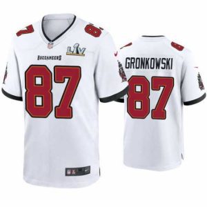 Exquisite Rob Gronkowski Buccaneers White Super Bowl Lv Game Jersey