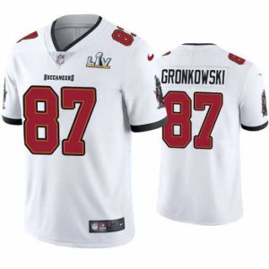 Finest Rob Gronkowski Buccaneers White Super Bowl Lv Vapor Limited Jersey