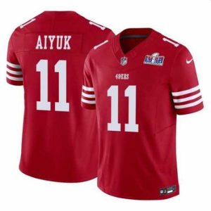 Exceptional San Francisco 49ers 11 Brandon Aiyuk Red 2023 F.U.S.E  Vapor Limited Stitched Football 2024 Super Bowl LVIII Jersey