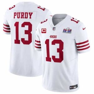 Exquisite San Francisco 49ers 13 Brock Purdy White 2023 F.U.S.E  With  Vapor Untouchable Limited Stitched Football 2024 Super Bowl LVIII Jersey