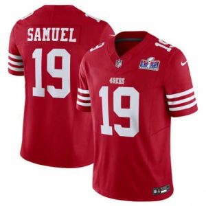 Superior San Francisco 49ers 19 Deebo Samuel Red 2023 F.U.S.E  Vapor Untouchable Limited Stitched Football 2024 Super Bowl LVIII Jersey