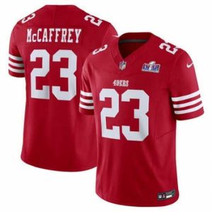 Exquisite San Francisco 49ers 23 Christian McCaffrey Red 2023 F.U.S.E  Vapor Untouchable Limited Stitched Football 2024 Super Bowl LVIII Jersey