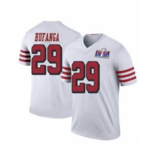 High quality San Francisco 49ers 29 Talanoa Hufanga White Throwback 2023 F.U.S.E  With John Madden Patch Vapor Limited Stitched Football 2024 Super Bowl LVIII Jerse