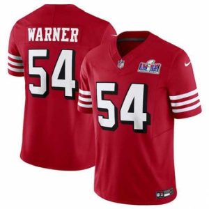 Premium San Francisco 49ers 54 Fred Warner New Red 2023 F.U.S.E  Vapor Untouchable Limited Stitched Football 2024 Super Bowl LVIII Jersey