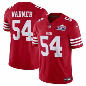Exceptional San Francisco 49ers 54 Fred Warner Red 2023 F.U.S.E  Vapor Untouchable Limited Stitched Football 2024 Super Bowl LVIII Jersey