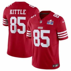 Gorgeous San Francisco 49ers 85 George Kittle Red 2023 F.U.S.E  Vapor Untouchable Limited Stitched Football 2024 Super Bowl LVIII Jersey