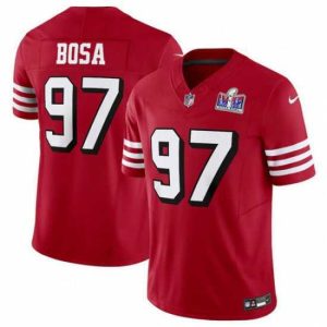 Gorgeous San Francisco 49ers 97 Nick Bosa New Red 2023 F.U.S.E  Vapor Untouchable Limited Stitched Football 2024 Super Bowl LVIII Jersey