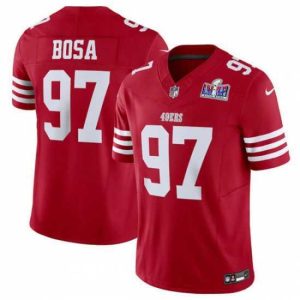 Finest San Francisco 49ers 97 Nick Bosa Red 2023 F.U.S.E  Vapor Untouchable Limited Stitched Football 2024 Super Bowl LVIII Jersey