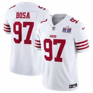 High quality San Francisco 49ers 97 Nick Bosa White 2023 F.U.S.E  Vapor Untouchable Limited Stitched Football 2024 Super Bowl LVIII Jersey