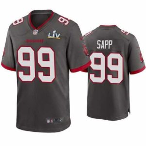 Superior Warren Sapp Buccaneers Pewter Super Bowl Lv Game Jersey