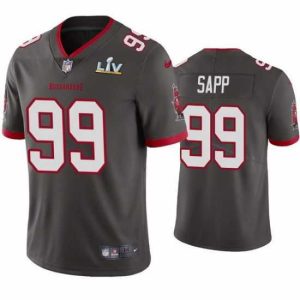 High quality Warren Sapp Buccaneers Pewter Super Bowl Lv Vapor Limited Jersey