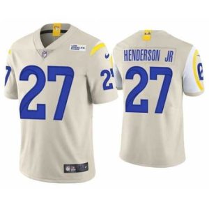 Premium Men's Los Angeles Rams #27 Darrell Henderson Jr. Cream Vapor Untouchable Stitched Football Jersey