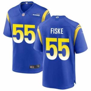 High quality Men's Los Angeles Rams #55 Fiske Braden Blue 2024 Draft F.U.S.E. Vapor Untouchable Football Stitched Jersey