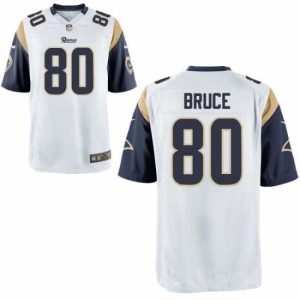 Exquisite Men's Nike St. Louis Rams 80 Isaac Bruce Game White Road NFL Jersey