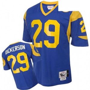 Premium Mitchell and Ness Los Angeles Rams 29 Eric Dickerson Authentic Blue Throwback NFL Jersey