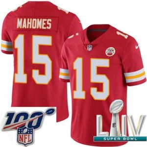 Gorgeous Nike Kansas City Chiefs #15 Patrick Mahomes Red Team Color 2020 Super Bowl LIV Stitched NFL Vapor Untouchable Limited Jersey