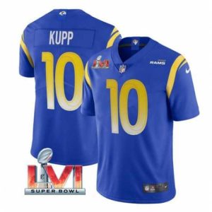 Superior Nike Los Angeles Rams 10 Cooper Kupp Royal 2022 Super Bowl LVI Vapor Limited Jersey