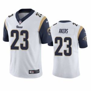 Marvelous Nike Los Angeles Rams 23 Cam Akers White Stitched NFL Vapor Untouchable Limited Jersey