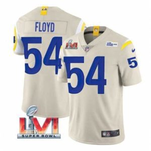 Exceptional Nike Los Angeles Rams 54 Leonard Floyd Bone 2022 Super Bowl LVI Vapor Limited Jersey