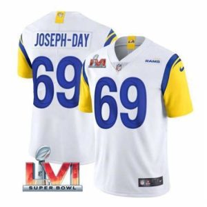 Exceptional Nike Los Angeles Rams 69 Sebastian Joseph Day White 2022 Super Bowl LVI Vapor Limited Jersey