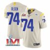 Exceptional Nike Los Angeles Rams 74 Merlin Olsen Bone 2022 Super Bowl LVI Vapor Limited Jersey 2 Nike Los Angeles Rams 74 Merlin Olsen Bone 2022 Super Bowl LVI Vapor Limited Jersey 809492 21804 550X550