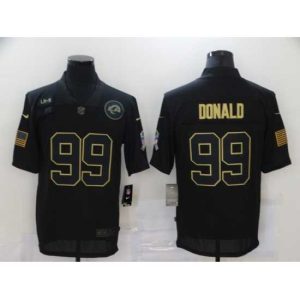 Exceptional Nike Los Angeles Rams 99 Aaron Donald Black 2020 Salute To Service Limited Jersey