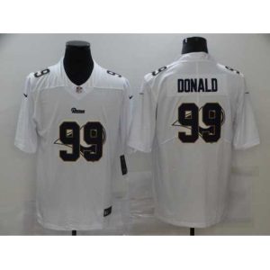 High quality Nike Los Angeles Rams 99 Aaron Donald White Shadow Logo Limited Jersey