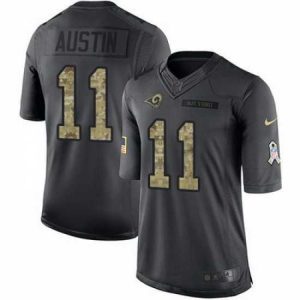 Superb Nike Rams #11 Tavon Austin Black Mens Stitched NFL Limited 2016 Salute to Service Jersey